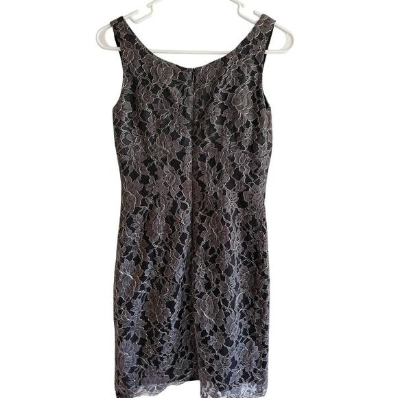 Isabel Ardee Vintage Black Lace Floral Dress Size 4 - Picture 5 of 7
